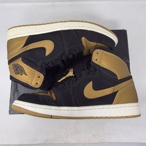 Nike Air Jordan 1 Retro High Melo 332550-026 Men’s 9.5 Shoes Gold Black Sneakers